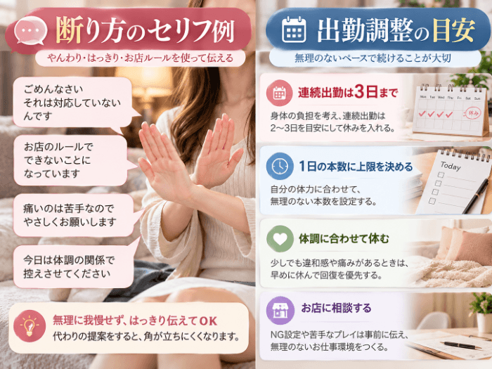 痛いときの断り方と出勤調整